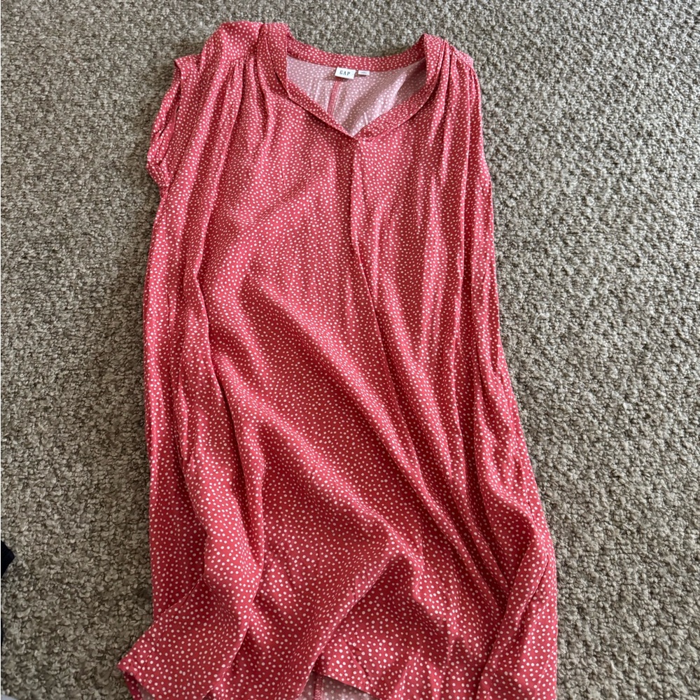 Red Polka Dot Sleeveless Dress